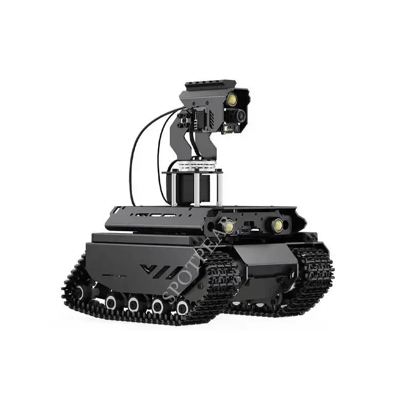 Raspberry Pi UGV Beast PT OpenCV AI Robot Turret Car Off-Road Gear Rubber Tracks Automotive Accessories Small Car OpenCV