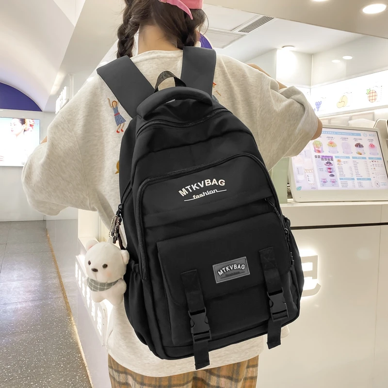 New Multi Pocket Cute Women Backpack Ladies Waterproof School Bag Cool Trendy Girl Boy College Backpack  Female Laptop Backpack