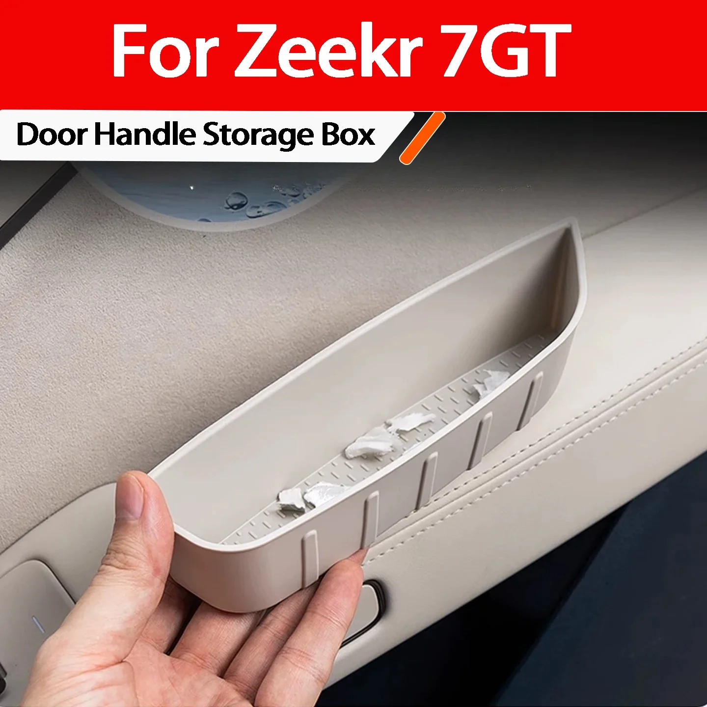 For Zeekr 7GT 2025 2026 Door Handle Storage Box Door Pull Silicone Organizer Container