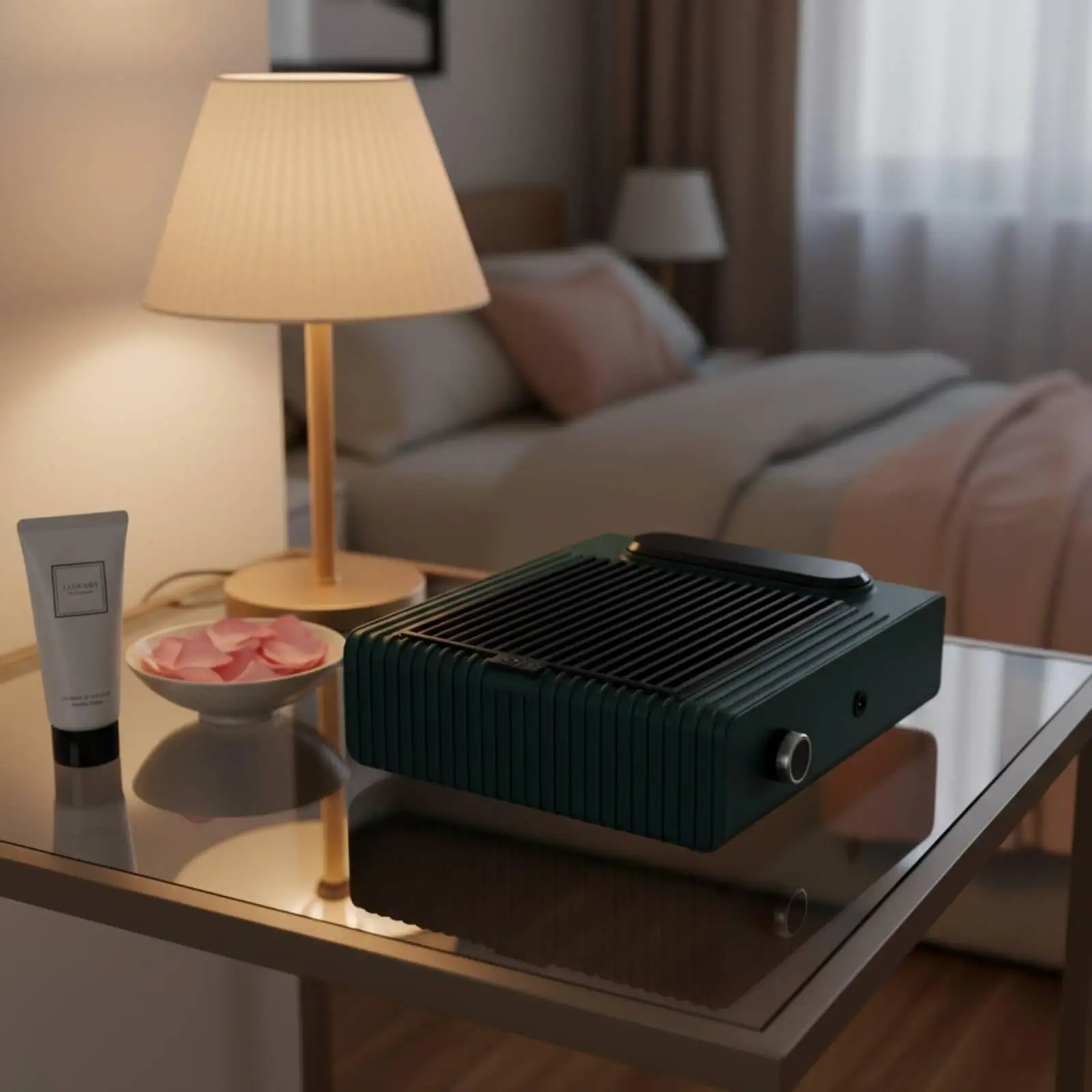 Portable Nail Dust Collector for Manicure Table with Fine Mesh Strainer Ergonomic Hand Rest ABS Material