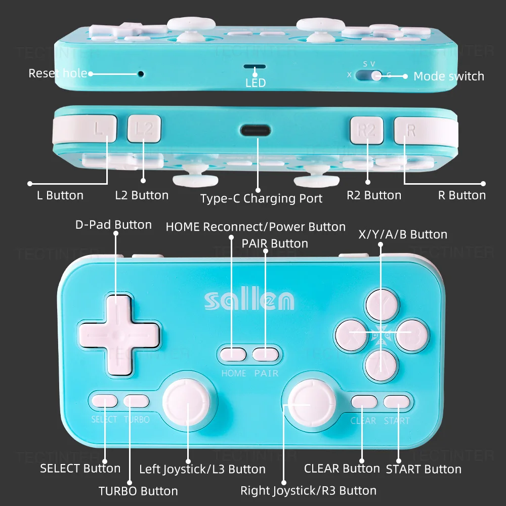 لوحات ألعاب لاسلكية 2.4G لنينتندو سويتش/2 وحدة تحكم محمولة لنظام أندرويد/IOS/WIN 10/PS3/TV Box/Steam Deck ملحقات الألعاب