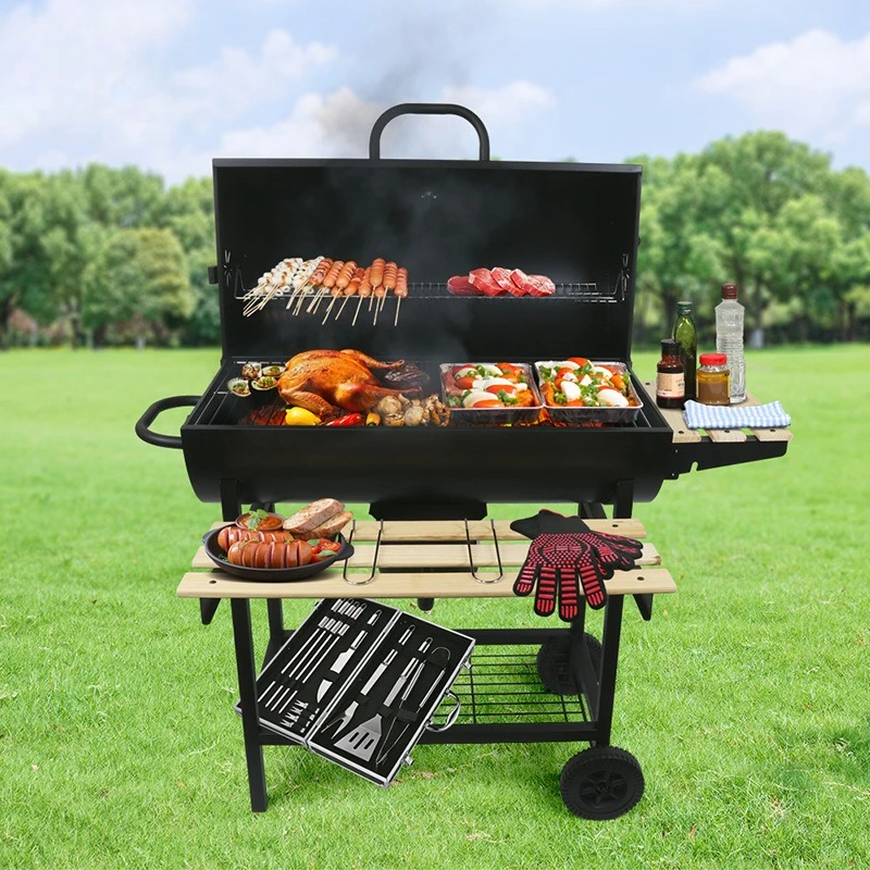 Outdoor BBQ Grill Household BBQ Rack Courtyard Charcoal Stove American Style BBQ