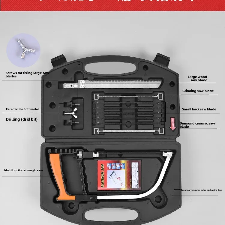 12 قطعة منشار يدوي سحري متعدد الوظائف منشار النجارة، صغير صغير، منشار لاتيه عالمي لأعمال النجارة مباشرة من المصنع