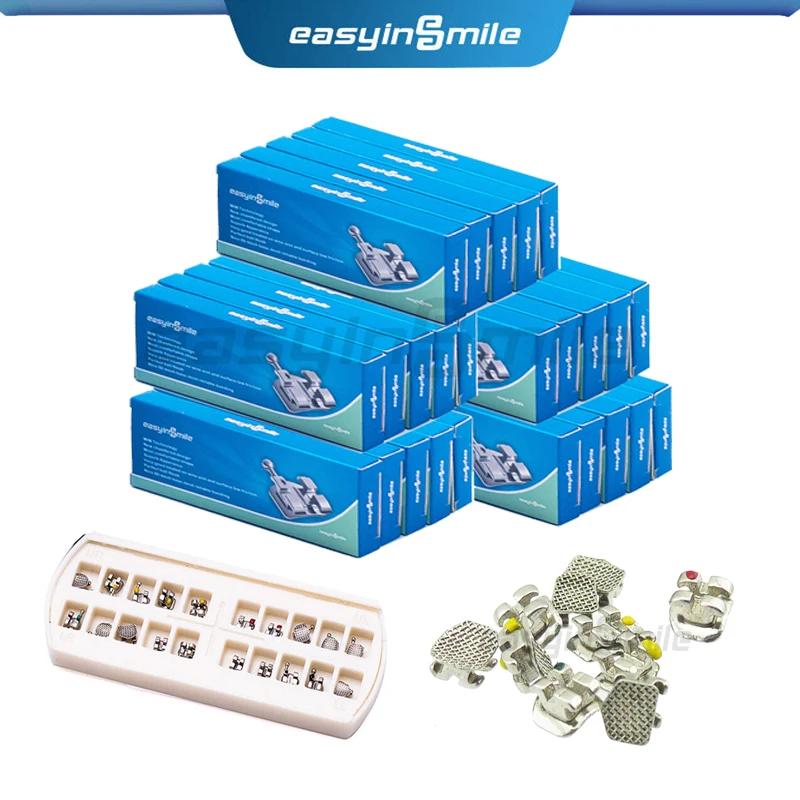 

25kits Easyinsmile Dentistry Material for Metal Orhto Bracket Mini Dental Braces Roth / MBT 345 022 Newest Type High Quality