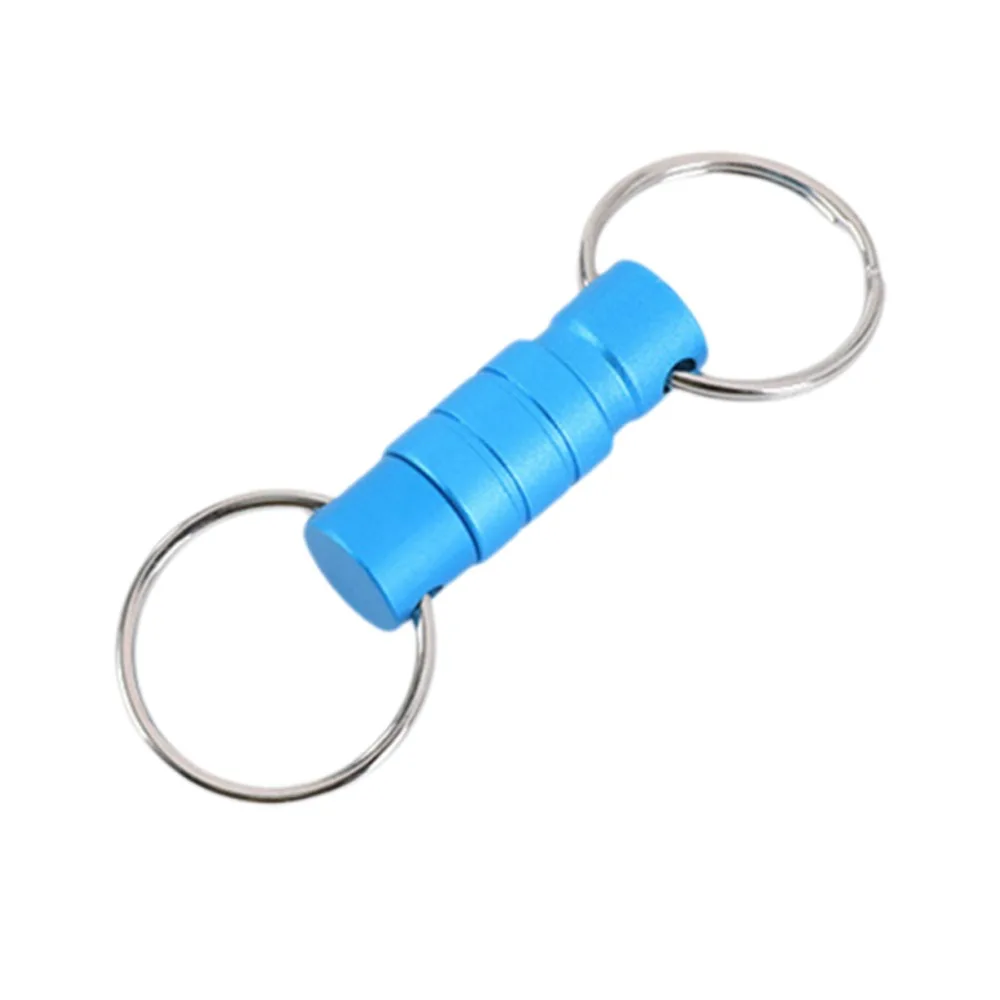 Double Headed Quick Release Keychain 360° Rotation Retractable Clip Pull Apart Buckle Compact Quick Pull Design