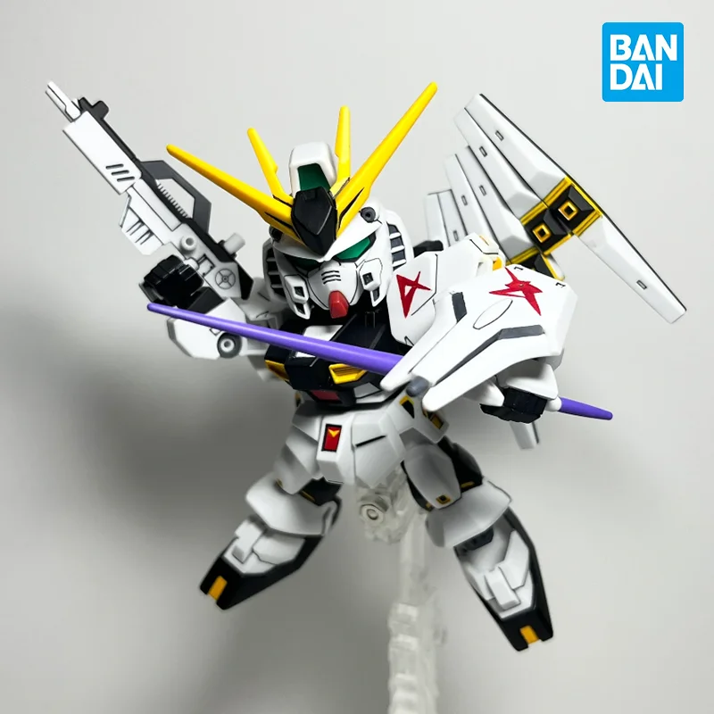 

Подлинная сборная модель Bandai Sd Gundam Ex Standard Nu Gundam, комплект аниме-фигурки, коллекция игрушек для мальчиков, подарки для детей