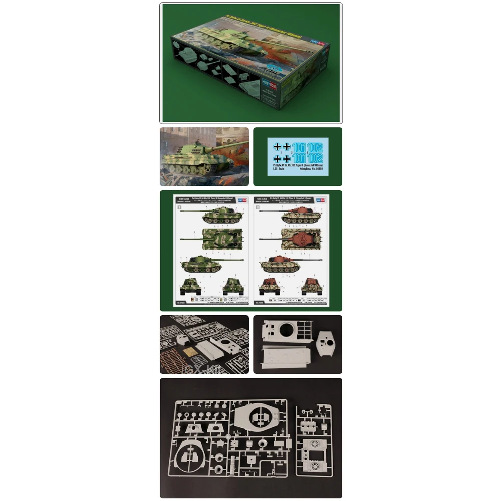 

Hobbyboss 84559 1:35 Scale German PzKpfw VI SdKfz 182 Tiger II Heavy Tank Plastic Model Assembly Kit Hobby Craft Building Toy
