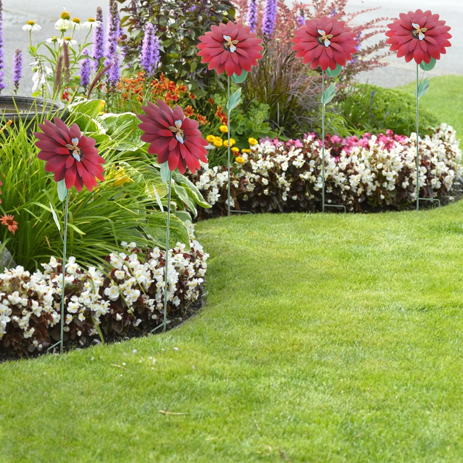 

Decorative Ornament Yard Decorations Outdoor Garden for outside Metal Flowers