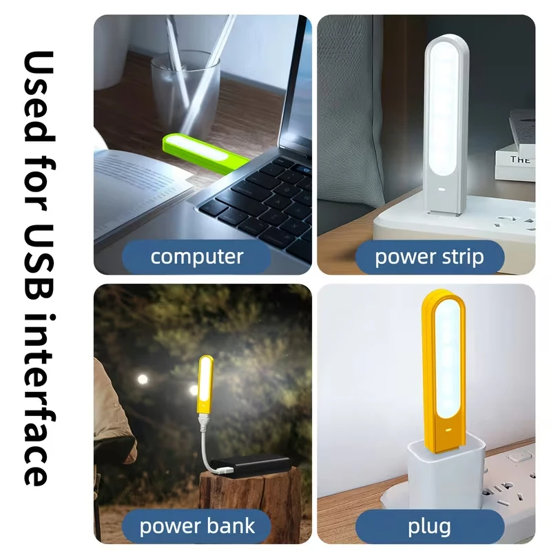 USB mini night light—plug-and-play, energy-efficient LED, battery-free; compatible with bedside lamps featuring a USB-C port.