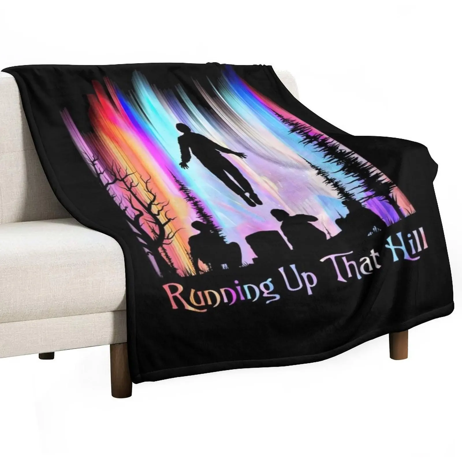 Running Up That Hill Throw Blanket Travel Size Cozy Blanket for Plane Train