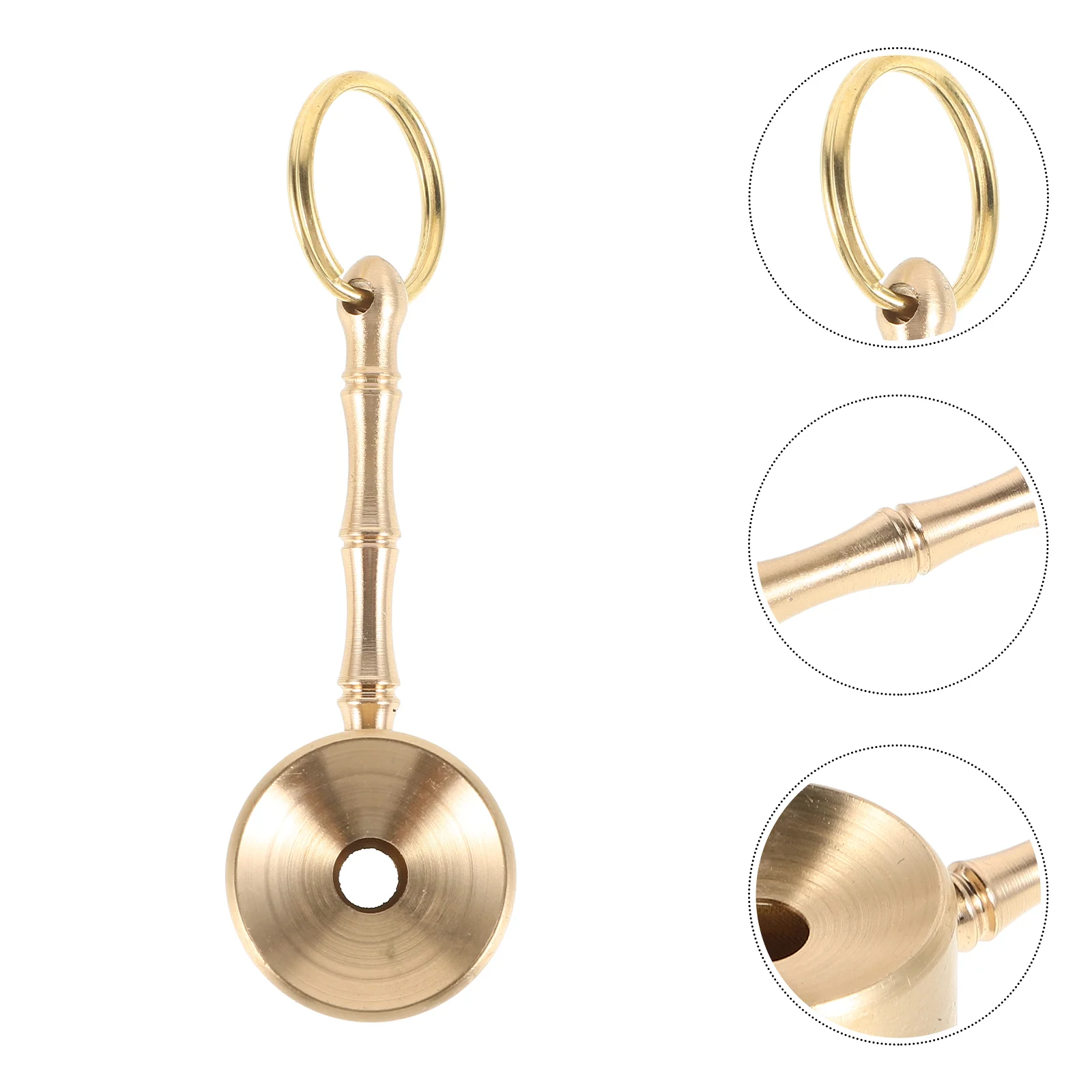 

1 Pc Bamboo Chicken Whistle Brass Pendant Outdoor Survival Hunting Bird Training Call Keychain Accessory Clear Sound Quality