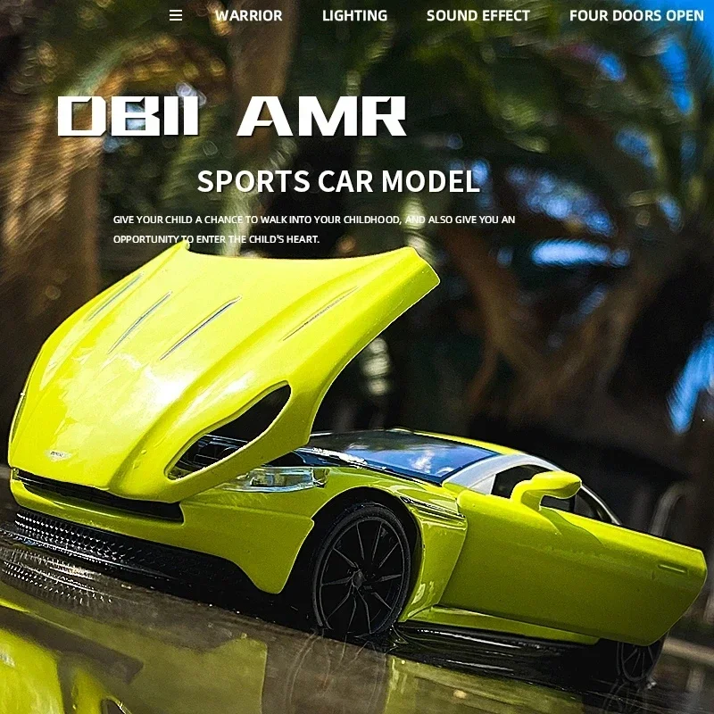 Aston Martin DB11 AMR Carro Esportivo Brinquedo, Liga Diecasts, Veículos De Brinquedo, Modelo De Carro De Metal, Coleção De Alta Simulação, Brinquedos Infantis