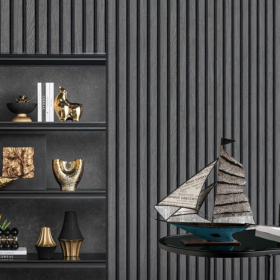 Yellow Lines Imitation Grid Stripes PVC Self-adhesive Wallpaper Living Room Dining Room Bedroom Background Wall Stickers