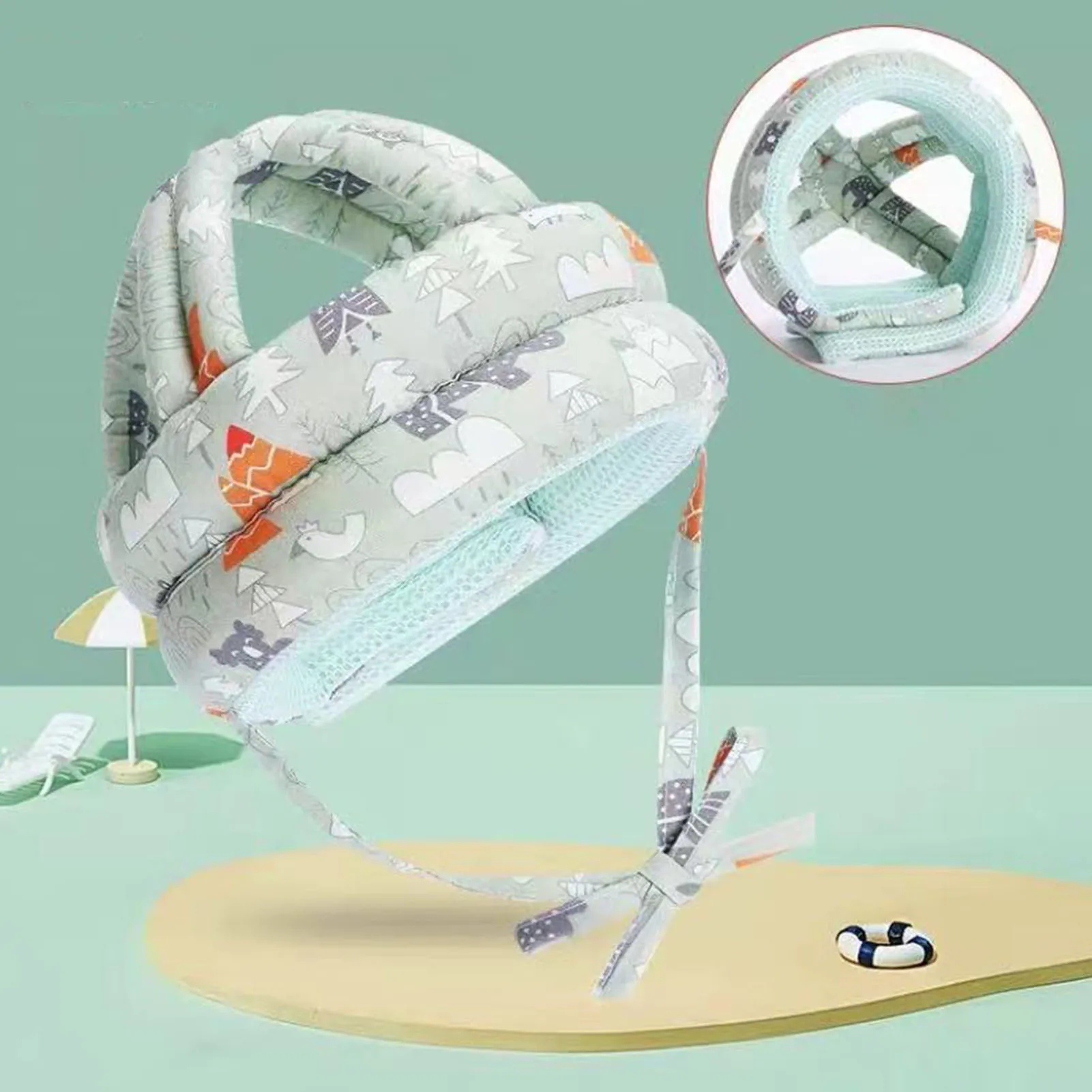 Capacete do bebê, proteção principal, sem solavancos, para andar e jogar