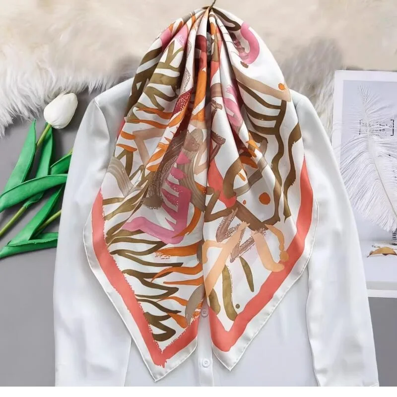 

90 Silk Scarf Shawl Womens 100% Silk Head Scarves Hijab for Hair Wrapping