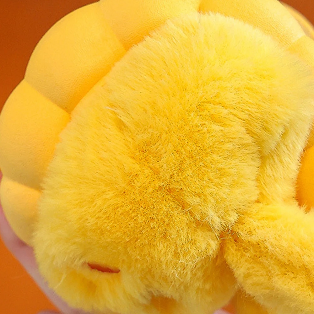 Cute Cartoon Yellow Plush Slippers Kids Winter Warm Furry Home Shoes Thick Sole Non Slip Indoor Wrap Heel Children Cotton Slippe