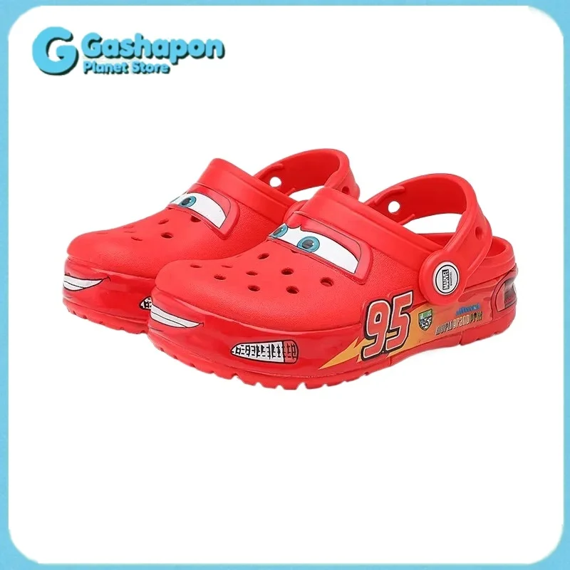 

Disney Pixar Cars Lightning McQueen Kids Light Up Sandals Waterproof Outdoor Beach Shoes Breathable Slippers Gift for Boys