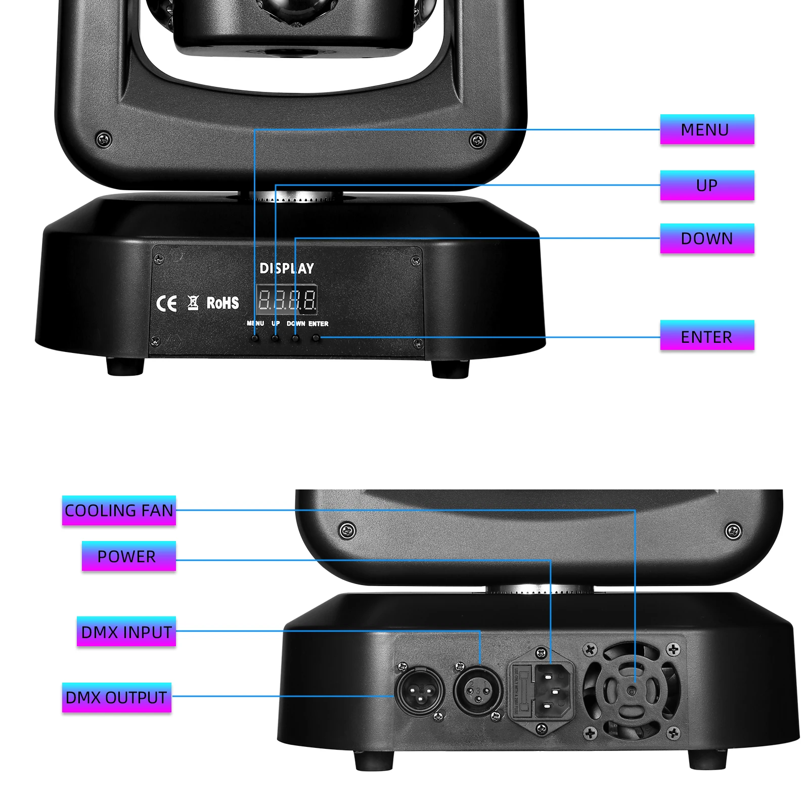 Imagem -05 - Buysumshine-rgbw Led Stage Light Movendo a Cabeça Feixe Projetor Estroboscópico Ktv Dance Hall Bar Disco 150w 8x10w Dmx512