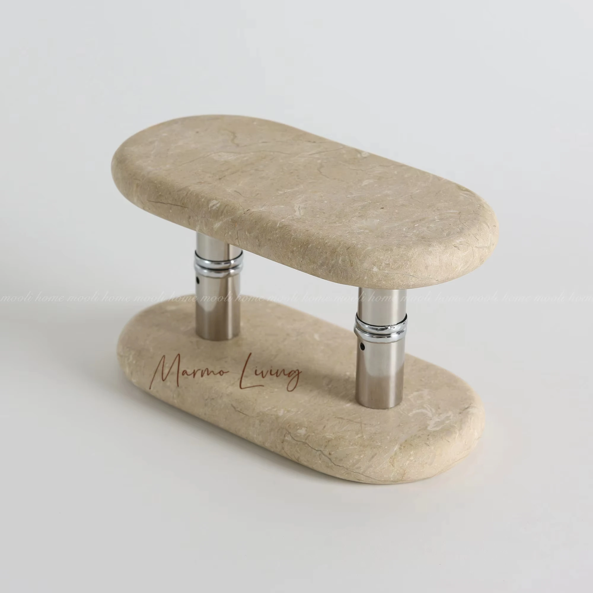Natural Marble High-end Cafe Glass Door Handle Bathroom Light Luxury Retro Decorative Handle Custom Logo