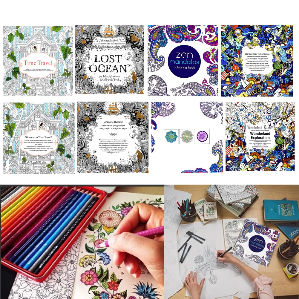 Livre pour enfants  Coloring Book Peinture English Books  Mandalas