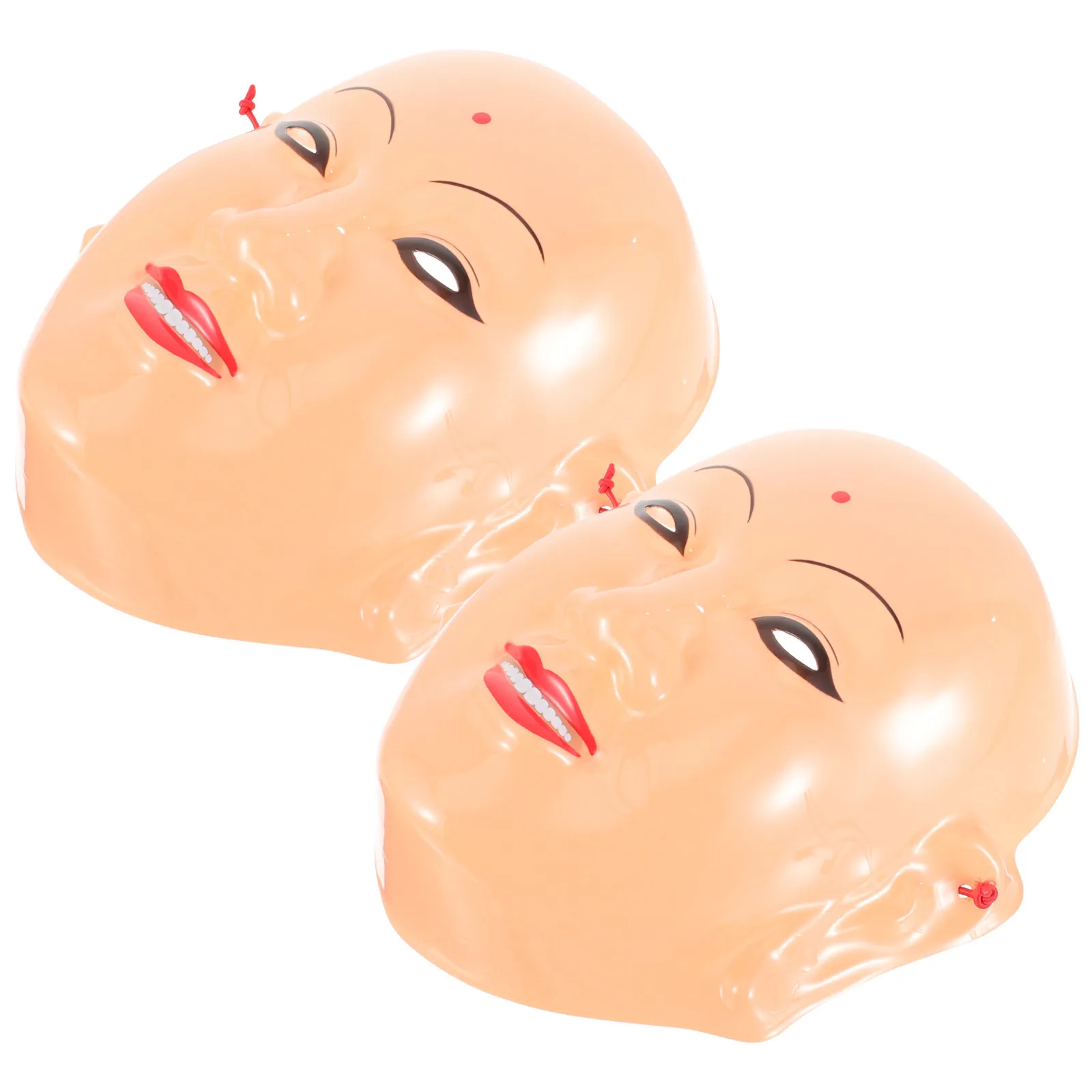 2Pcs Halloween Scary Mask Horrifying Realistic Creep Cosplay Mask Lightweight Comfortable for Festival Stage Performance Party