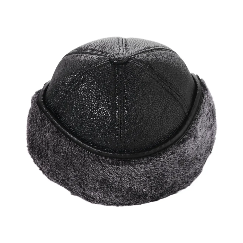 الشتاء الدافئة قبعة بيسبول الرجال الجلود أفخم Snapback قبعة مع غطاء للأذنين سدادات حماية الأذن قبعة الصيد التزلج أقنعة أبي قبعة