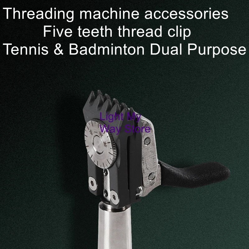 

Badminton Racket Threading String Pulling Machine Accessory Swinging Strike 5-tooth String Clip for Tennis and Badminton 2 Use