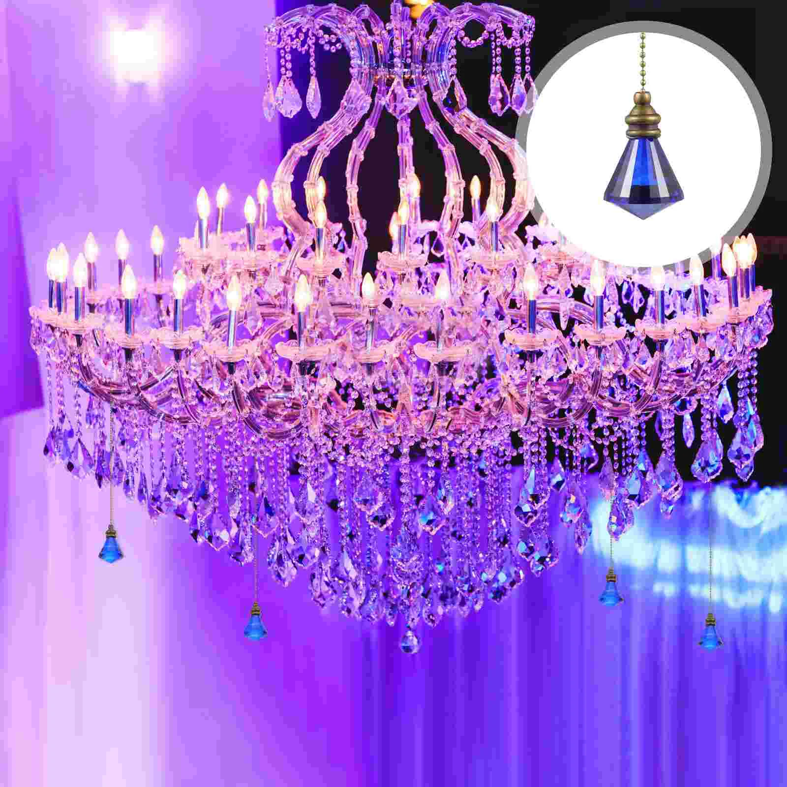 

Ceiling Fan Pendant Decor Hanging Chain Gem Pendants Room Lamp Ornament Decorative Ball Crystal