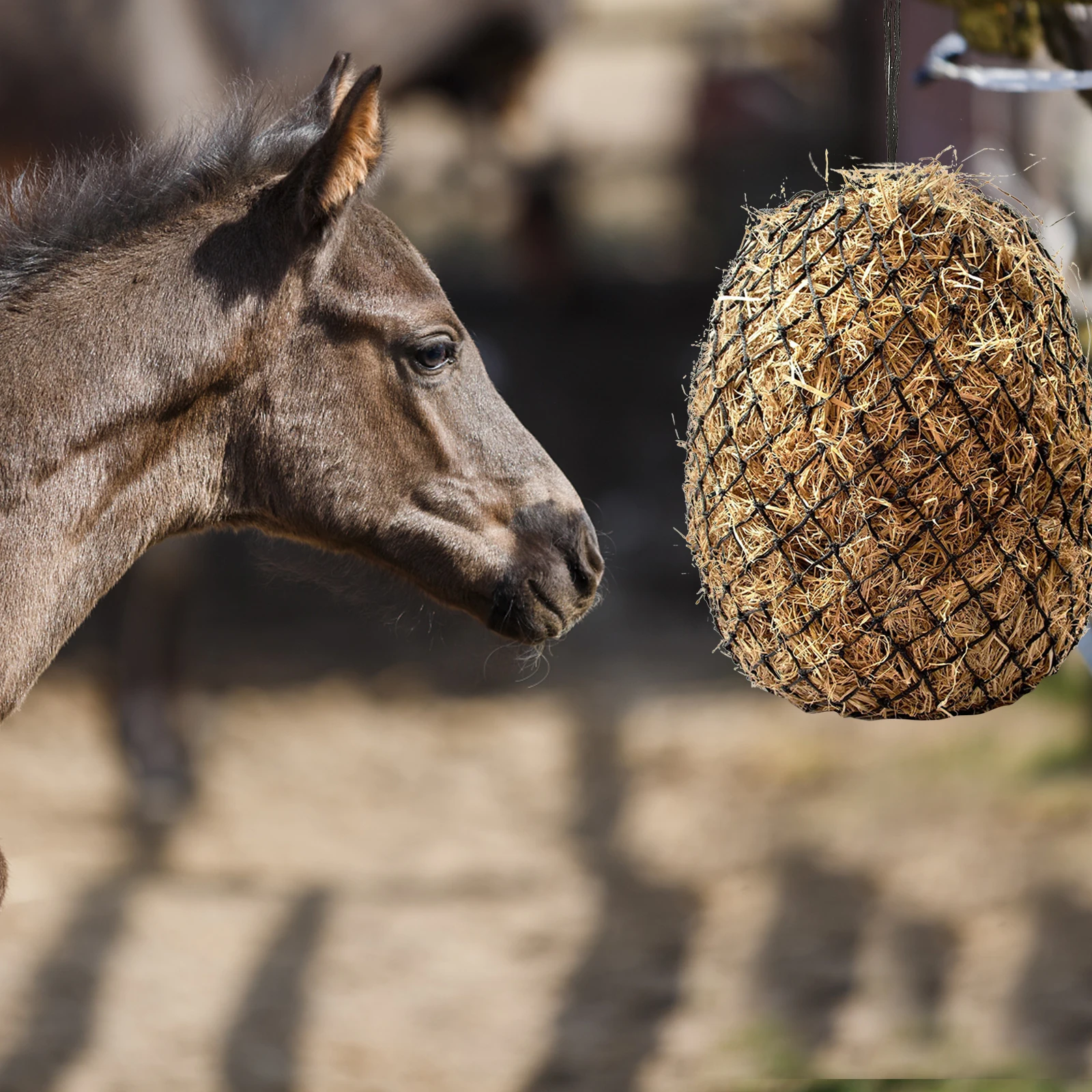 

Slow Food Durable Hay Net Hay Net Horse Goat Feeders Storage Bag Straw Horse Straw Bag Pouch Reduce Waste