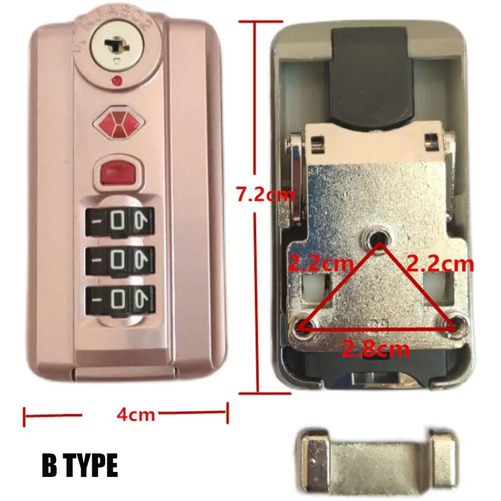 TSA Customs Password Buckle Lock Suitcase Luggage Coded Lock 3 Digit Combination Padlock Travel Anti-Theft Security Tool