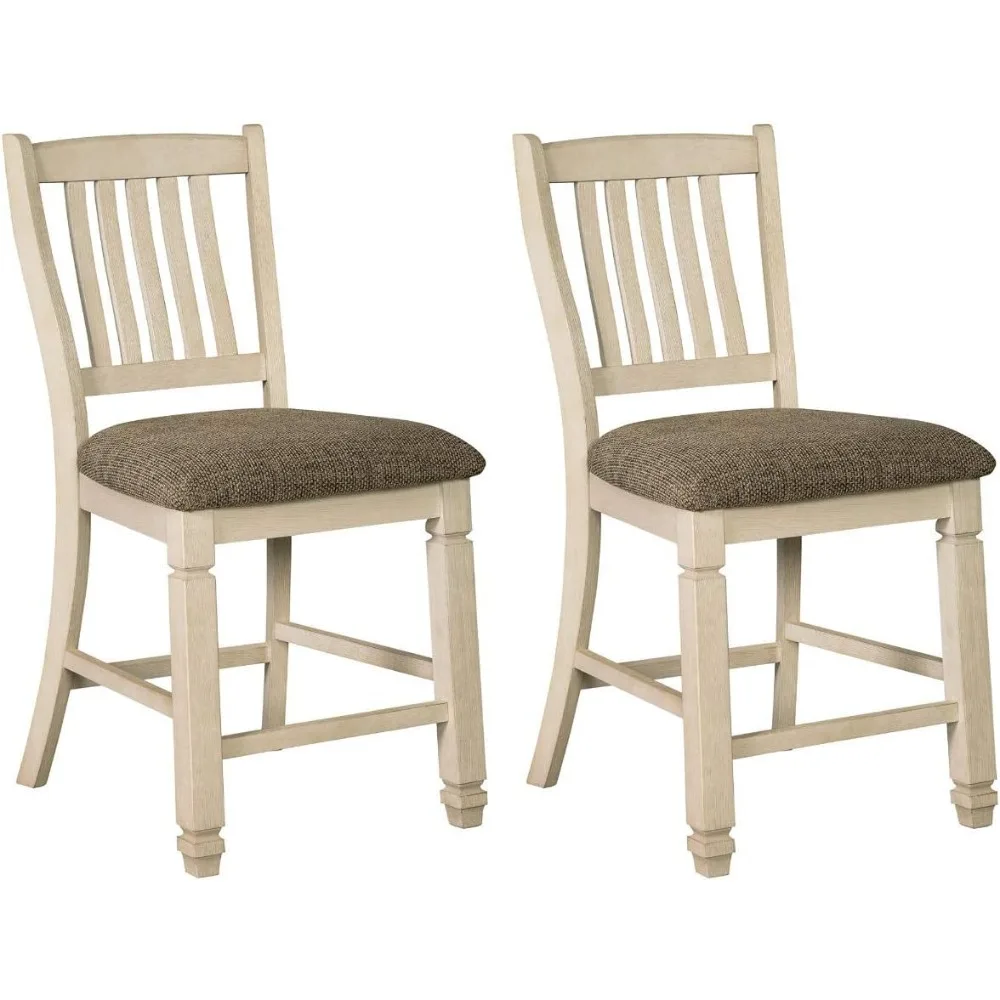 Bolanburg-Farmhouse Barstool, 2 Contagem Altura Contador, Antique Branco, 24"