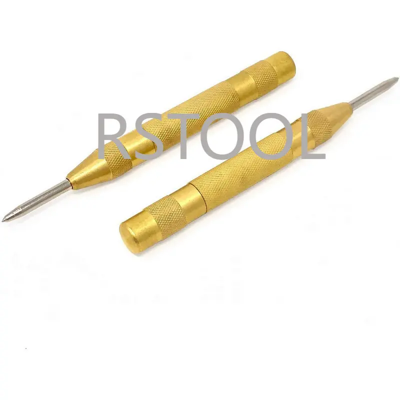2pcs punzone centrale automatico strumenti per la lavorazione del legno marcatura caricata a molla punte da trapano in metallo pressa per legno marcatore per ammaccature foro di partenza