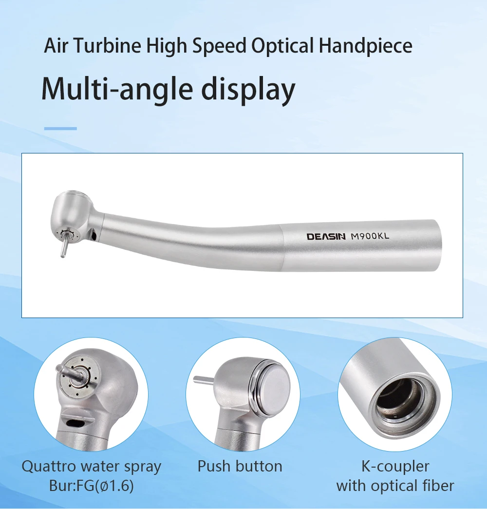 DEASIN Drehmoment Kopf Dental Air Turbine High Speed Handstück M900KL 26W Ultraleicht Titan Körper KV Kopplung Optische Zahnarzt Werkzeuge – Detail 3