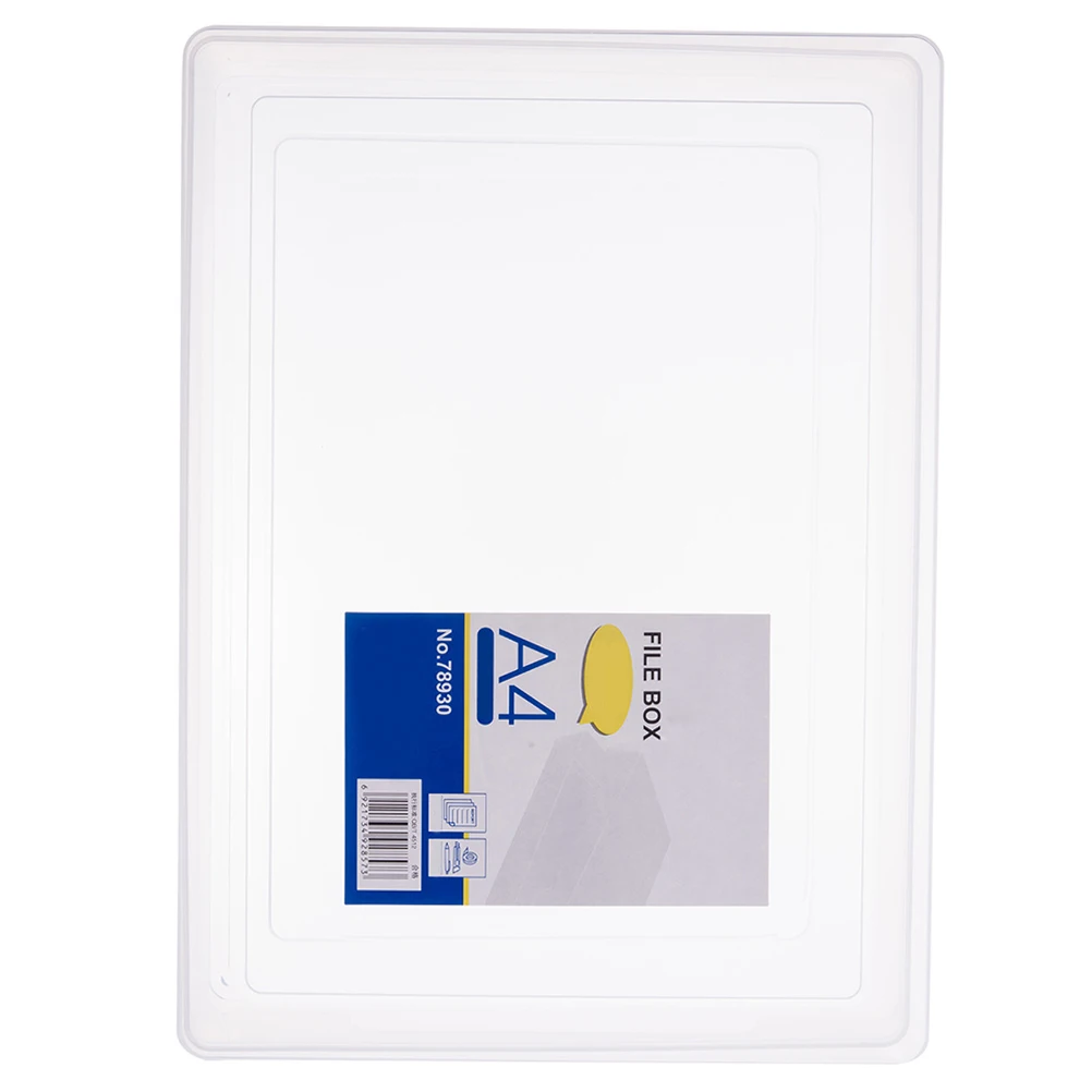

Plastic Transparent Document Storage Box A4 Size PP File Folder Organizer Home Office Documents Box Paper Storage