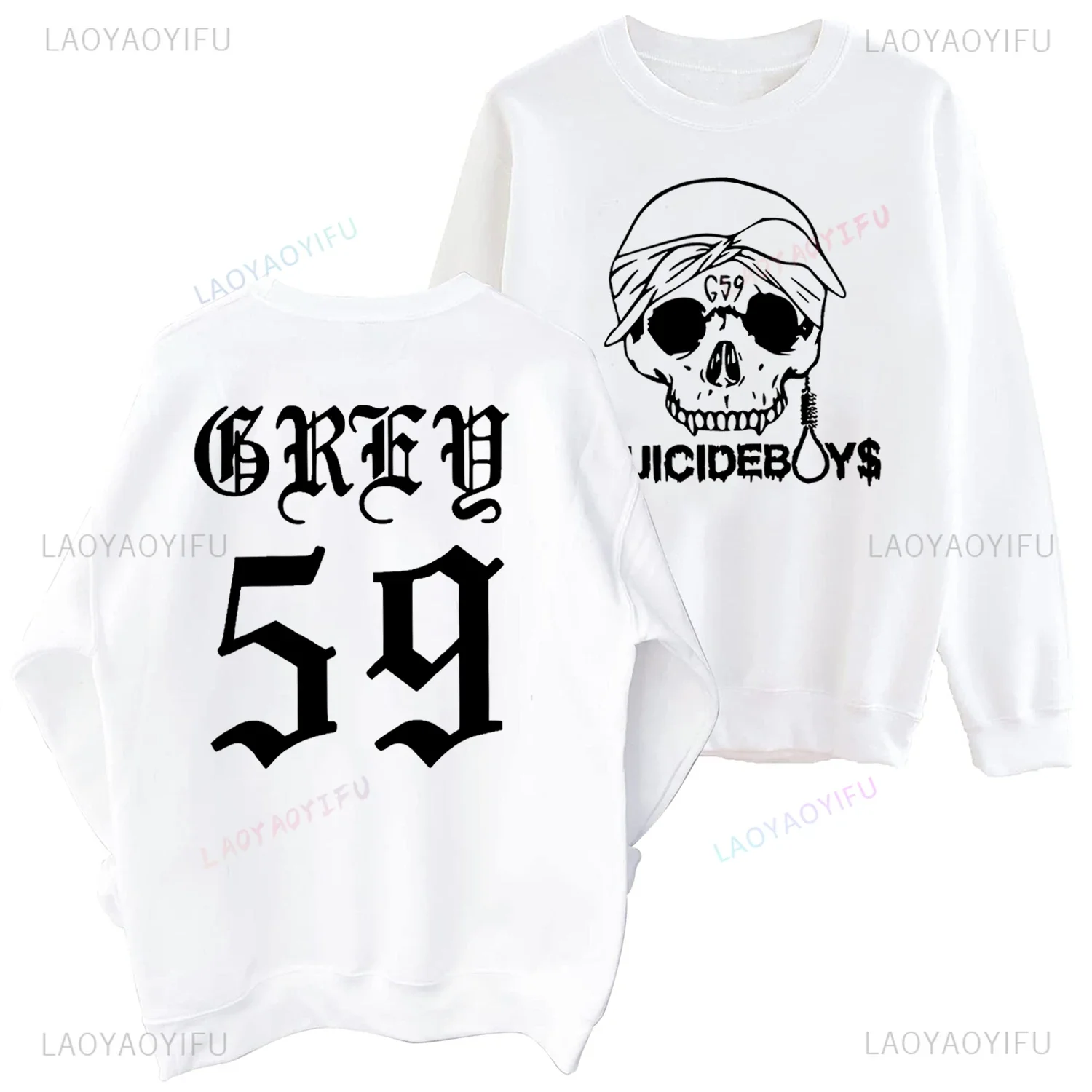 Bluza z kapturem z okrągłym dekoltem Suicideboys G59 Tour 2024 bluza z okrągłym dekoltem prezent dla fanów sweter Unisex koszulek z długim rękawem