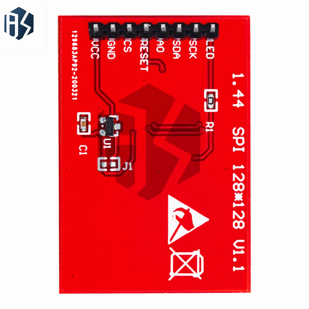 ‌ Modulo display LCD TFT da 1,44 pollici 128x128 (interfaccia 3,3 V, SPI) – Schermo a colori ad alta risoluzione per Arduino Mega2560, STM32, 8051