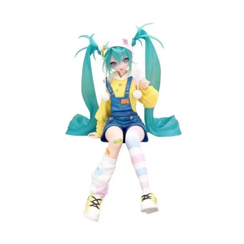 Genuino Furyu Hatsune Miku tapón de fideos pijamas de oreja ropa de marinero de toro Cyber neón en Stock modelo de figura de Anime Original