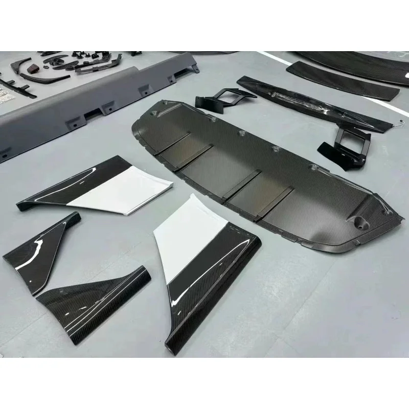 Applicable to S63 Coupe (C217) B-Style Body Kit – 3K Gloss Carbon (Rear Diffuser, Spoiler, Exhaust, Hood)
