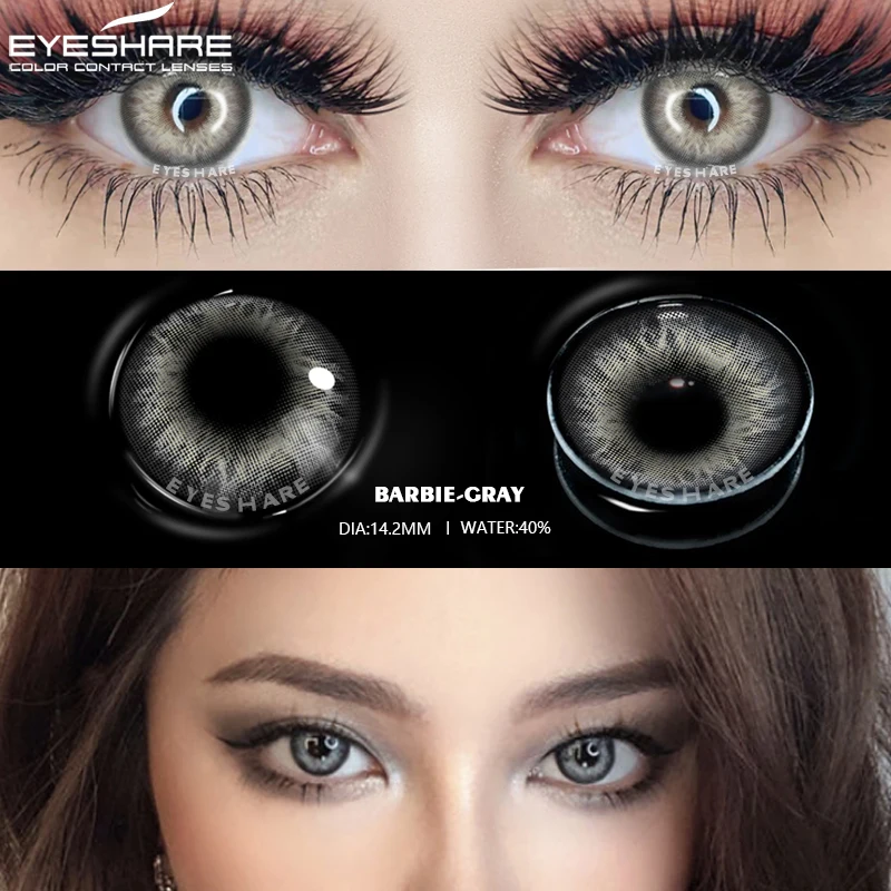 EYESHARE 1 Pair Colored Contact Lenses Natural Look Fast Delivery Brown Eye Lenses Gray Contact Green Eye Lenses Blue Lenses