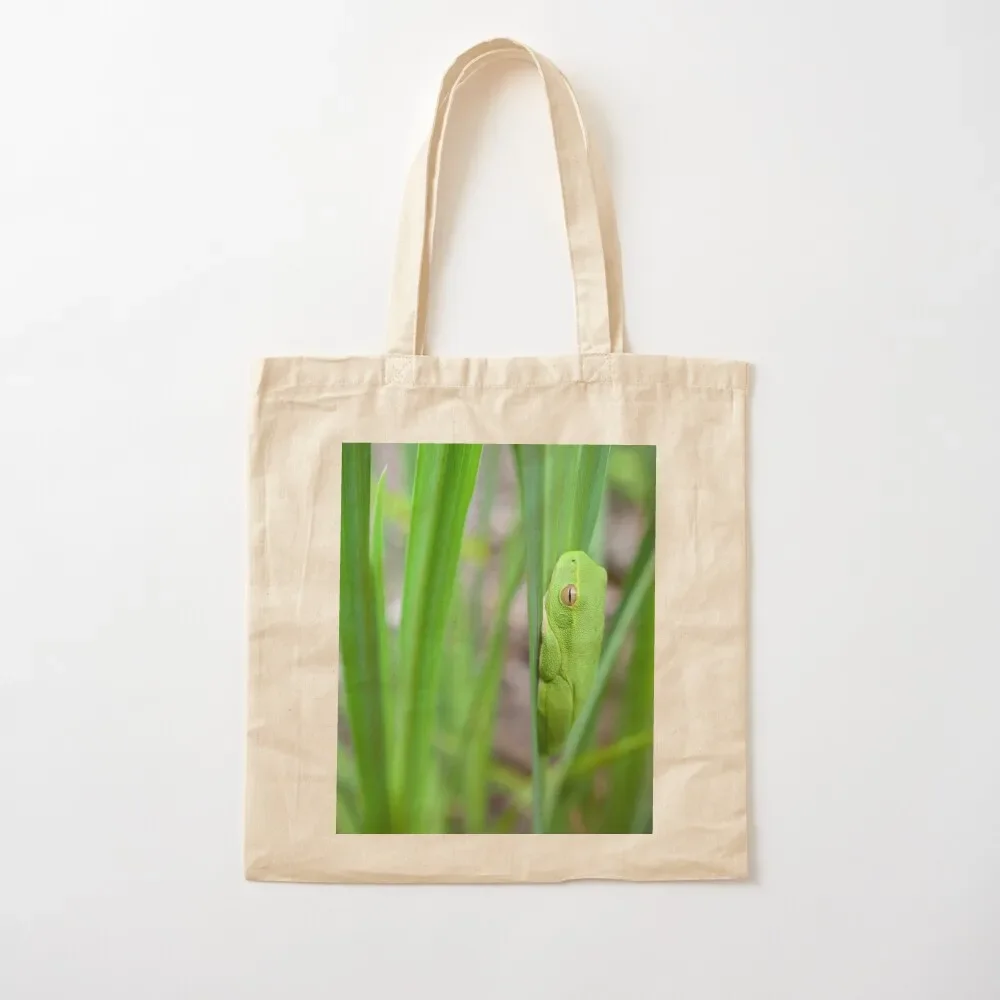 

Greenery Frog Tote Bag reusable shopping bags Shopper handbag custom fabric bag Tote Bag