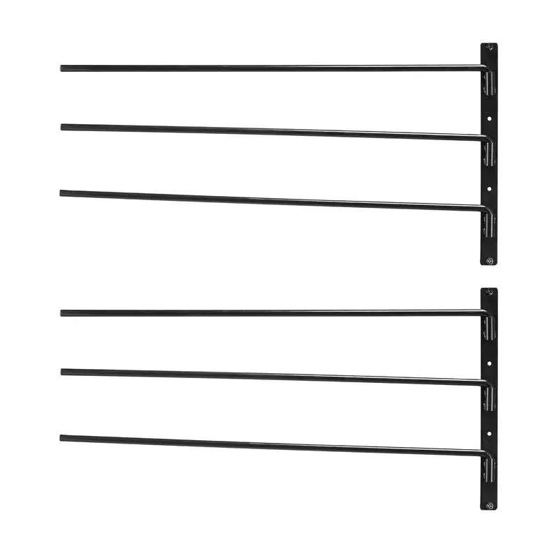 

Wall Mounted Saddle Rack, 30.9 x 29.9 x 5.5 in, 2 Packs Swing Out Saddle Holder, Three Tiers Horse Saddle Stand, Space Saving