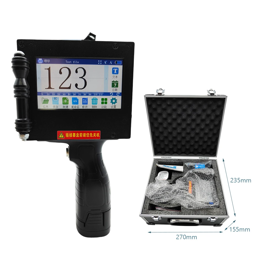 

Hand Printer Quick Dry Ink Portable Date Code Printer Barcode / 2D Code Printing Equipment Handheld Inkjet Coding Machine