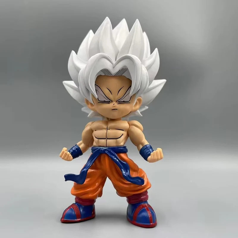 16cm Dragon Ball Doll White Hair Son Goku Action Figure Model Ultra Instinct Gohan Super Saiyan Figure Toy PVC Decor Statue