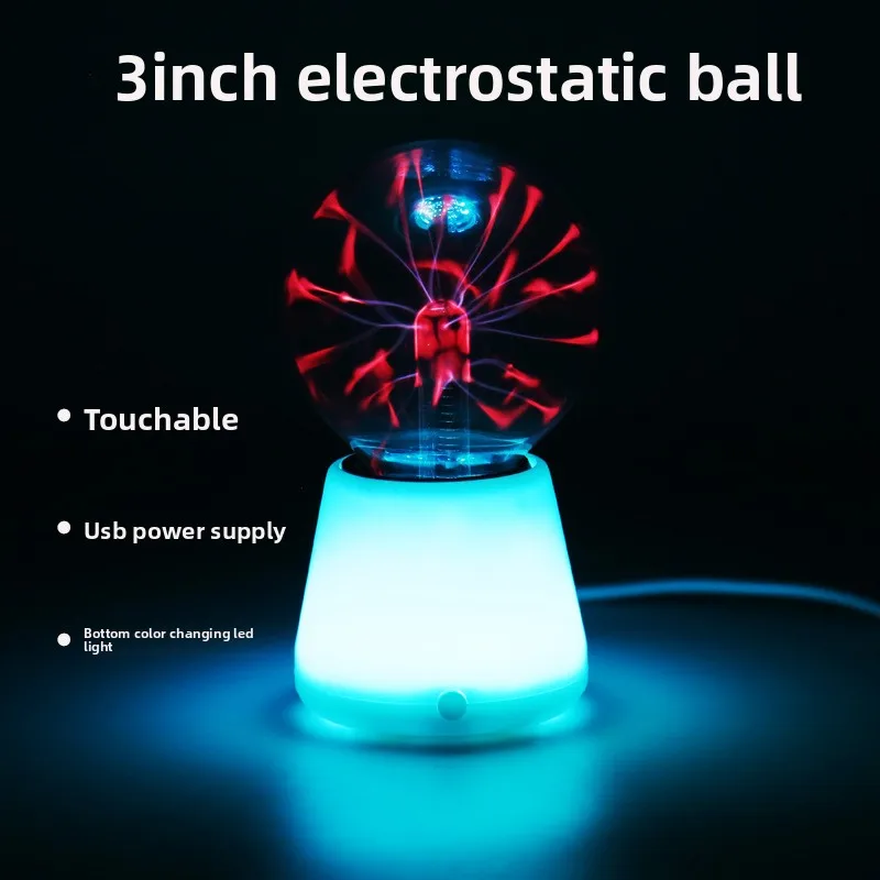 USB Plasma Ball Night Light Static Magic Lightning Ball Touch Sensitive Lamp Holiday Ambient Decor Light