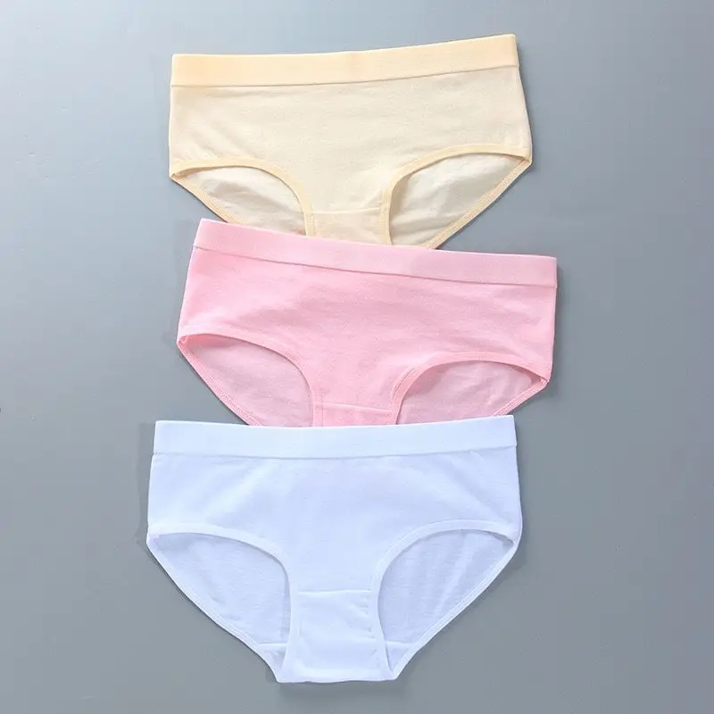 3Pcs Fashion Girl Underwear Development Period Cotton Comfortable Underwear Girl Briefs Girls Briefs 8-16 Years