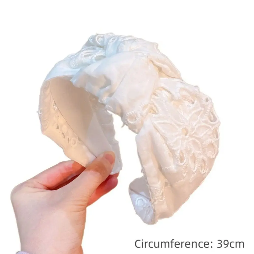 الشعر مجوهرات التطريز زهرة كبيرة الشعر هوب اكسسوارات للشعر النساء عقال عقدة Hairband