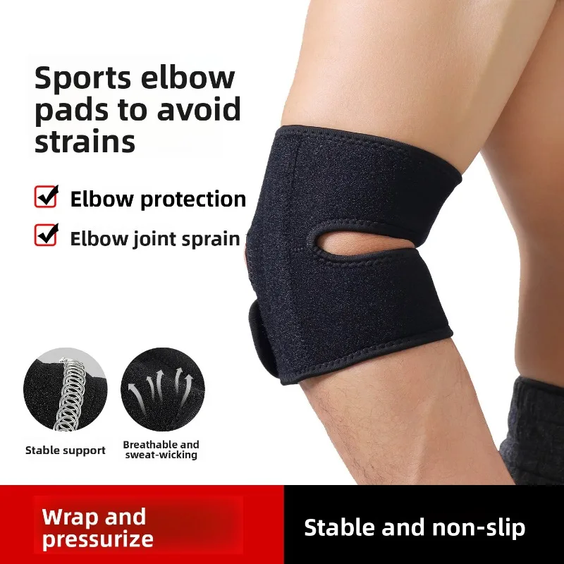 Comfortable Adjustable Breathable Shock Absorbing Elbow Protective Support Belt for Outdoor Sports Fitness Ball Training Running