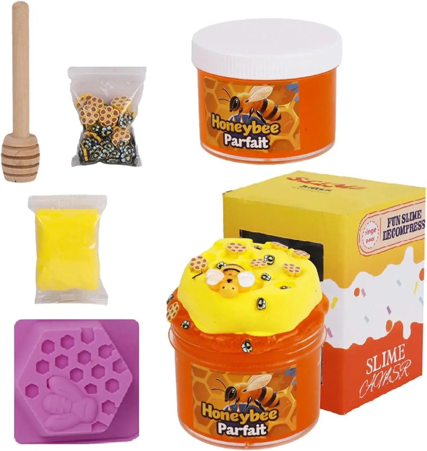 Honey Themed Butter Slime Slime Set for Girls & Boys 8-12 Years Slime Party Gifts for Kids Sensory Toy Slime for Kids