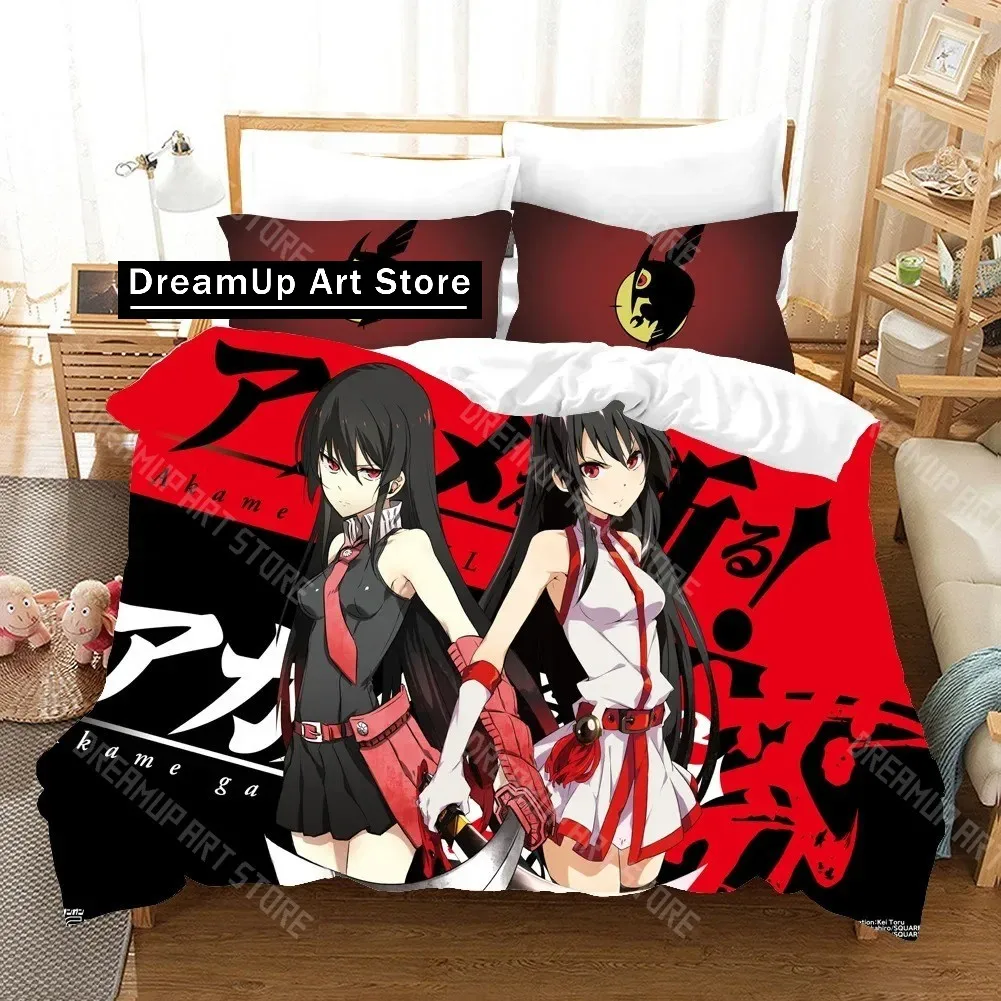 3D Printed Akame ga Kill Anime Bedding Set for Boys Girls Duvet Cover Pillowcase Twin Queen King Full Single Double Sizes