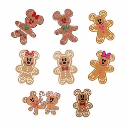 Gingerbread Man Iron On Print Christmas Sticker For Clothing DIY Cartoon Custom Heat DTF Transfer Patches Bueatif ly